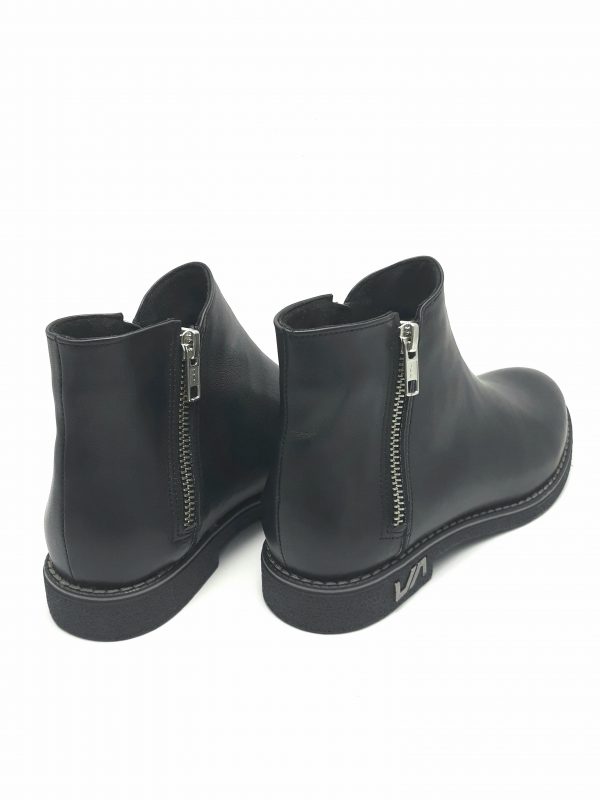 Ghete dama din piele naturala neagra - imagine 4