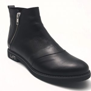 Ghete dama din piele naturala neagra