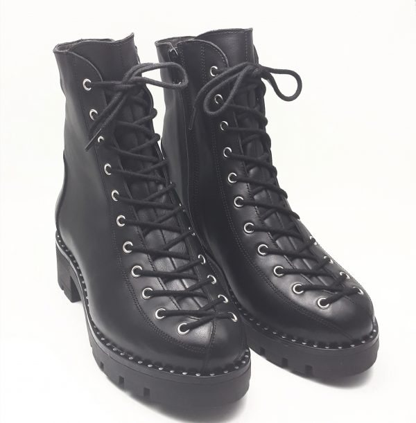 Ghete dama piele neagra - imagine 2