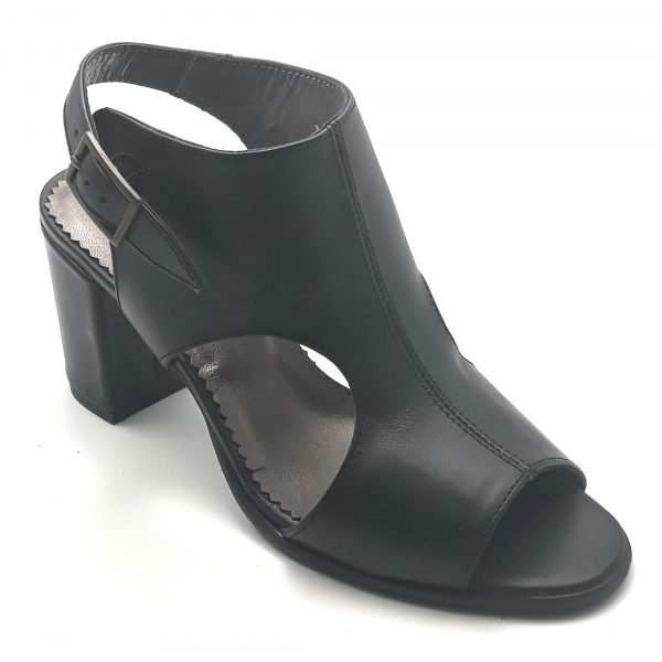 Sandale dama din piele naturala neagra