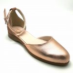 Balerini decupati din piele naturala cupru