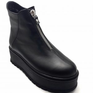 Ghete dama din piele naturala neagra