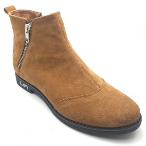 Ghete dama din piele naturala intoarsa camel