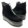 Ghete dama din piele naturala intoarsa neagra - imagine 3