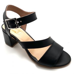 Sandale dama din piele naturala neagra