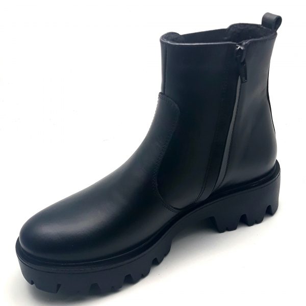 Ghete dama din piele naturala neagra - imagine 4
