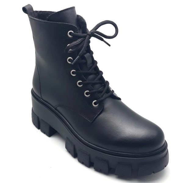 Ghete dama piele naturala neagra
