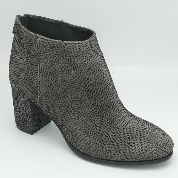 Botine dama din piele naturala intoarsa gri - imagine 3