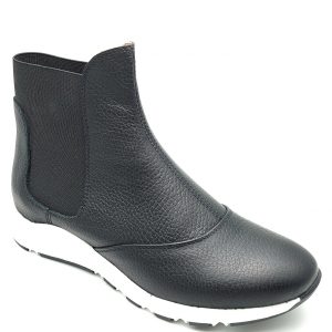 Ghete dama sport din piele naturala bizonata neagra