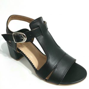 Sandale dama din piele naturala neagra