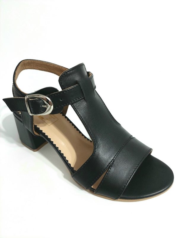 Sandale dama din piele naturala neagra
