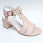 Sandale dama din piele naturala roz-nude