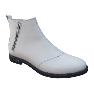 Ghete dama piele naturala alba