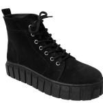 Ghete dama din piele naturala intoarsa neagra