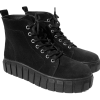 Ghete dama din piele naturala intoarsa neagra - imagine 3