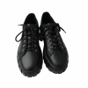 Pantofi dama cu siret din piele naturala neagra - imagine 4