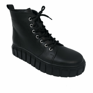 Ghete dama din piele naturala neagra