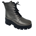 Ghete dama piele naturala bizonata bronze