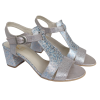 Sandale dama din piele naturala argintie - imagine 3