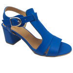 Sandale dama din piele naturala albastra