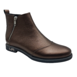 Ghete dama din piele naturala bizonata bronz