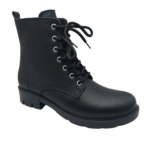 Ghete dama piele naturala bizonata neagra