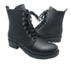 Ghete dama piele naturala bizonata neagra - imagine 2