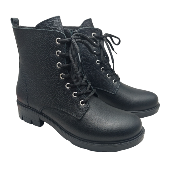 Ghete dama piele naturala bizonata neagra - imagine 3