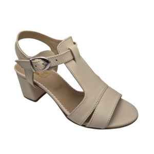 Sandale dama din piele naturala crem